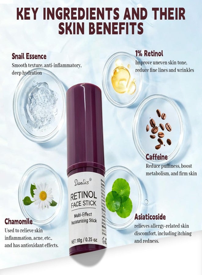 danliss Retinol Firming Face Stick – Tightens and Firms Face, Neck & Jawline | All-Over Moisture & Brightening Stick for Eyes with Niacinamide, Caffeine & Snail Mucin | 0.35 oz - Image 3